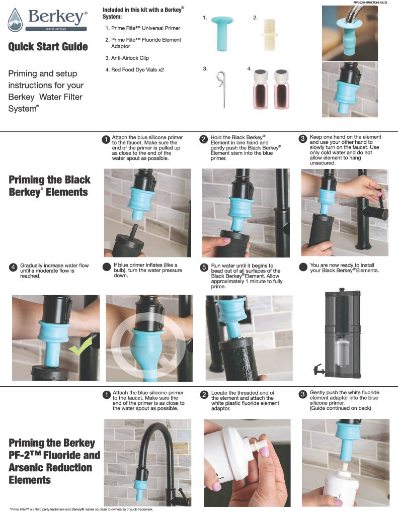 Berkey Filter Priming Kit