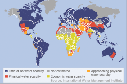 Climate Change Increases Global Water Scarcity Risk