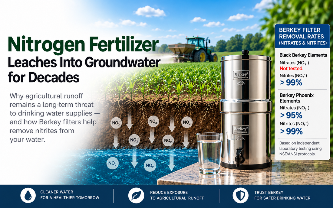 Nitrogen Fertilizer Leaches Into Groundwater for Decades: Does Berkey Remove Nitrate?