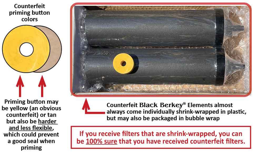 Buyer Beware - Examples of Counterfeit Black Berkey Filters