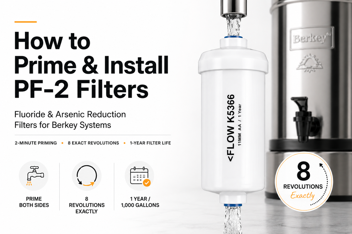 How To Prime PF-2 Fluoride and Arsenic Water Filters – Big Berkey