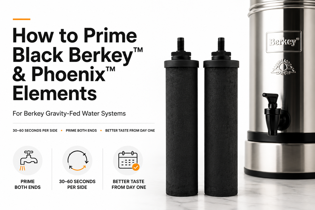 how to prime black berkey and phoenix filter elements