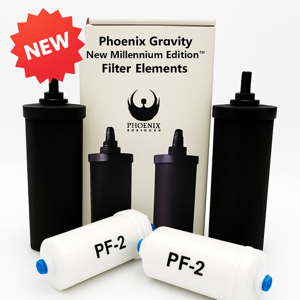Berkey Phoenix Filter Elements and PF-2 Fluoride Filters Combo