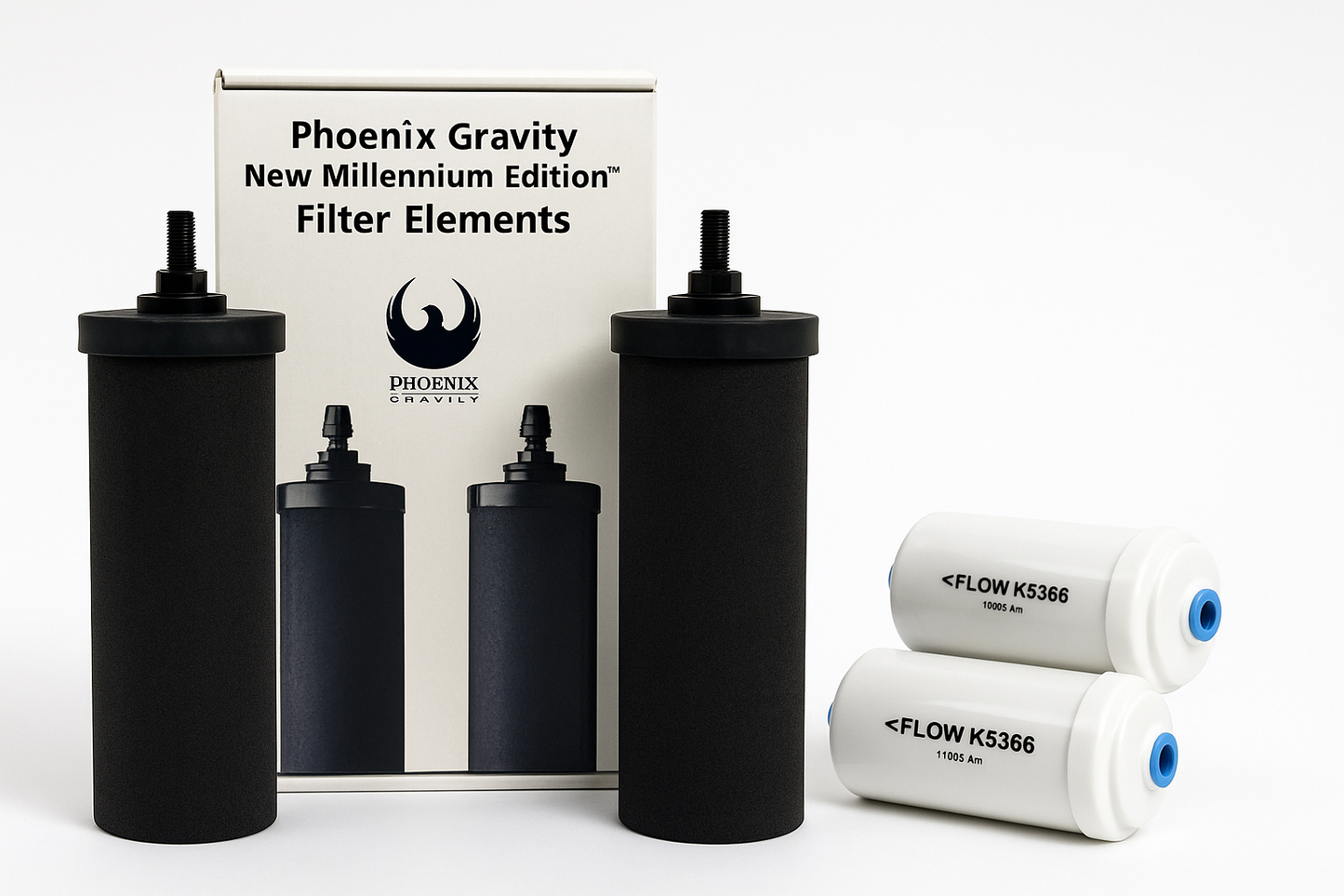 Berkey Phoenix Filter Elements and PF-2 Fluoride Filters Combo