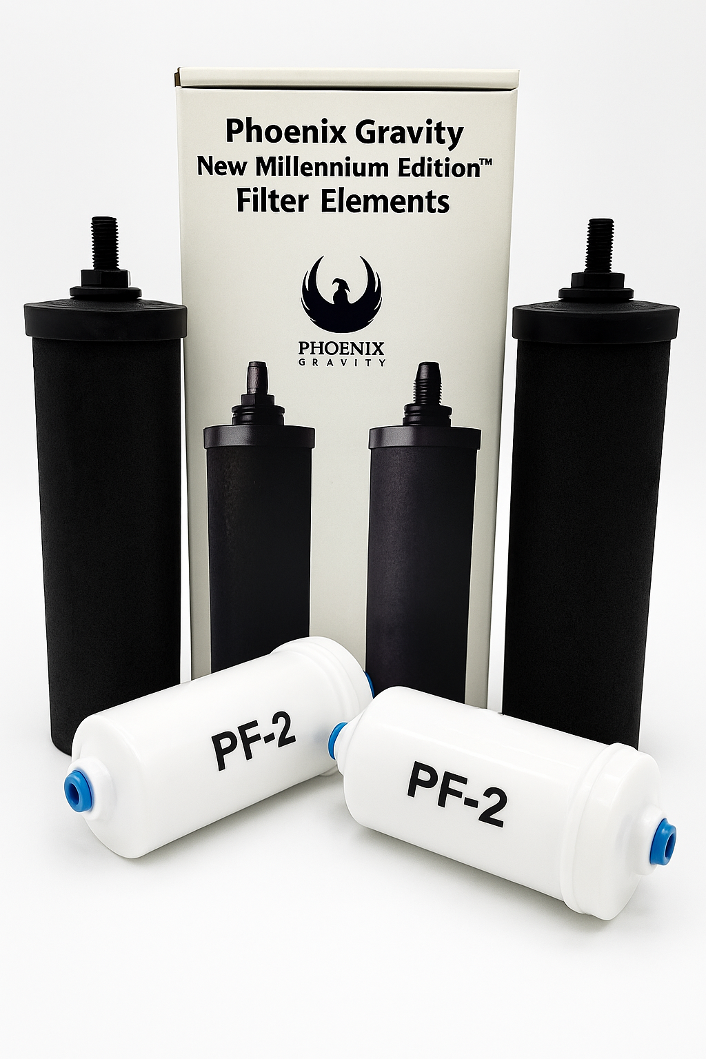 Berkey Phoenix Filter Elements and PF-2 Fluoride Filters Combo