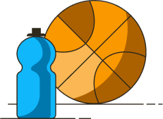 Basketball and bottle